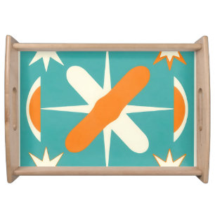 Mid Century Modern Atomic Starburst Serving Tray