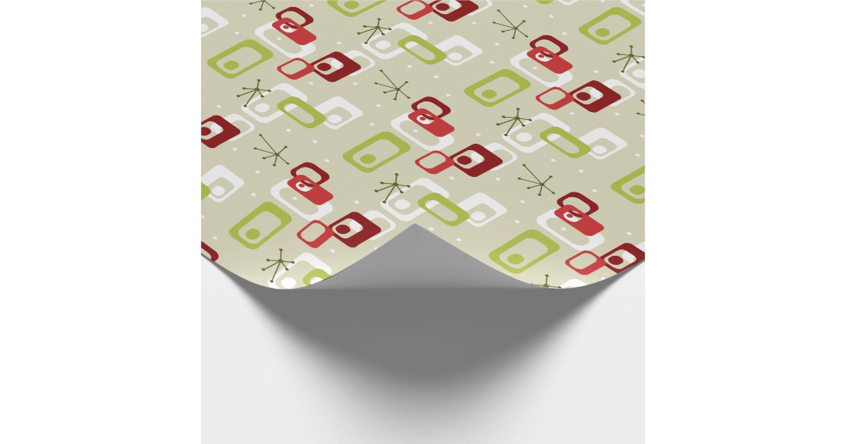 Mid-Century Modern Atomic Wrapping Paper | Zazzle