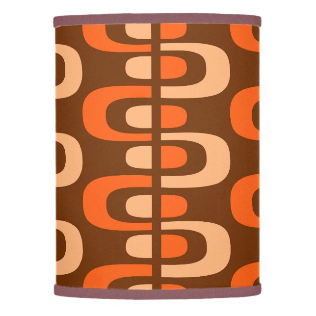 Mid-Century Modern Atomic Zipper Pattern Lamp Shade (Front)