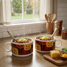 Mid Century Modern Autumn Forest Chili