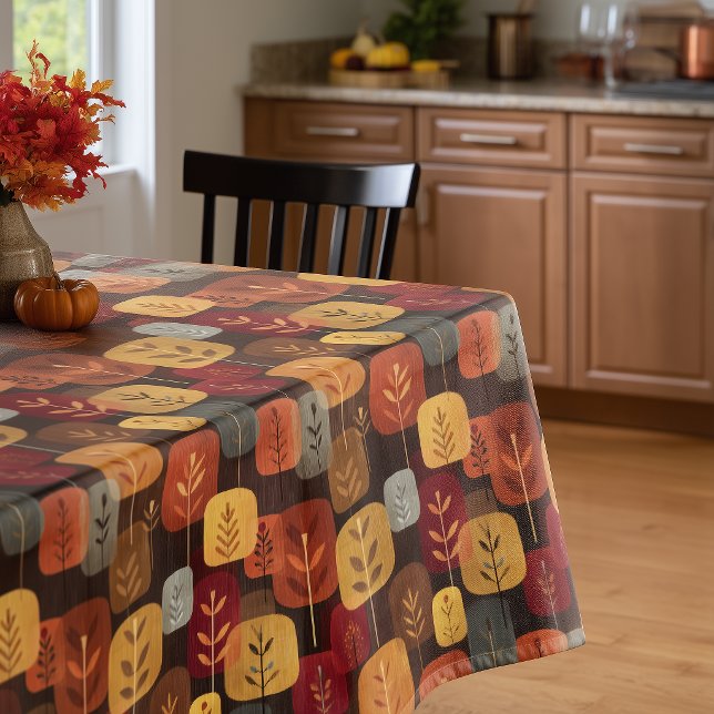 Mid-Century Modern Autumn Forest Tablecloth (Creator Uploaded)
