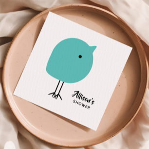 Mid Century Modern Baby Bird Napkin Baby Shower