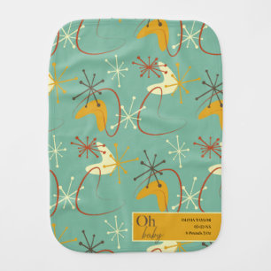 Mid-Century Modern Baby Burp Cloth – Retro Atomic