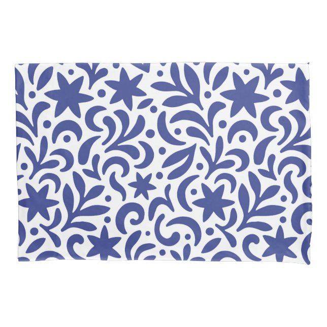 Mid Century Modern Biophilic Pattern Pillow Case (Front-Left)