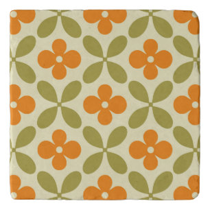 Mid‑Century Modern Blossoms Trivet