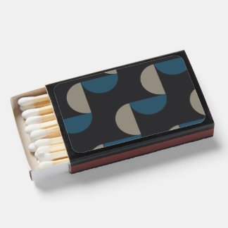 Mid-Century Modern Blue Gray Gunmetal    Matchboxes