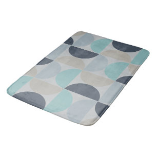 Mid-Century Modern blue green and grey Bath Mat