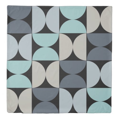 Mid_Century Modern blue green and grey   Duvet Cover