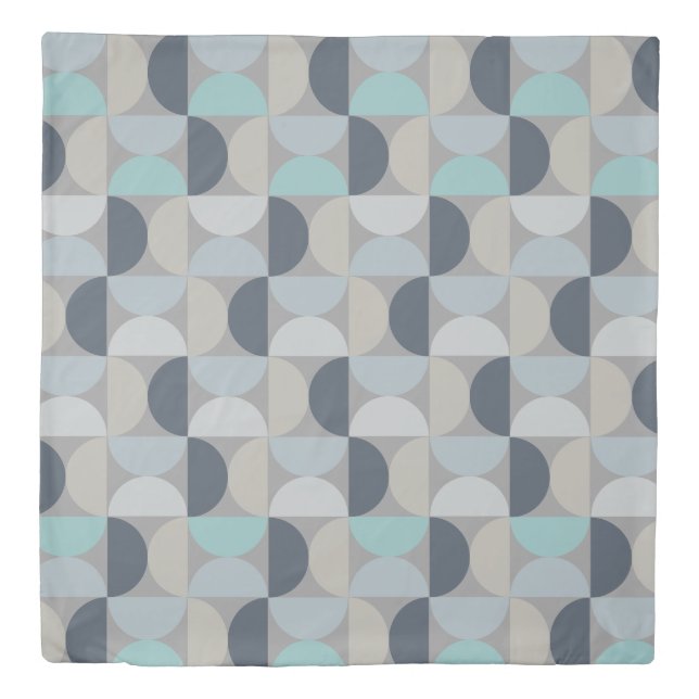 Mid-Century Modern blue green and grey  Duvet Cover (Front)