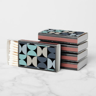 Mid-Century Modern blue green and grey   Matchboxes