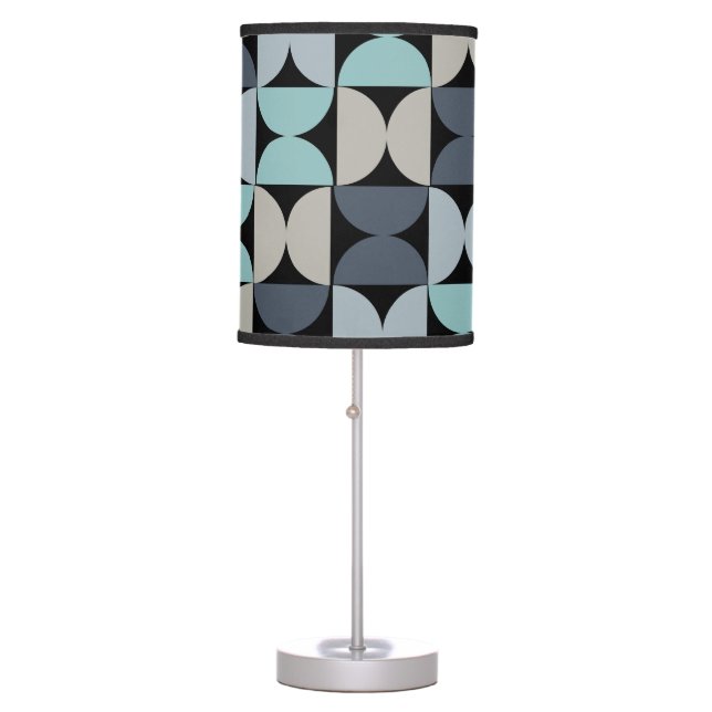 Mid-Century Modern blue green and grey   Table Lamp (Front)