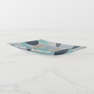 Mid-Century Modern blue green and grey   Trinket Tray
