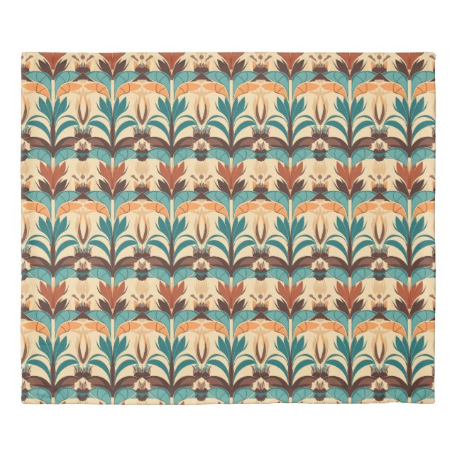 Mid-Century Modern Boho  Duvet Cover (Front)