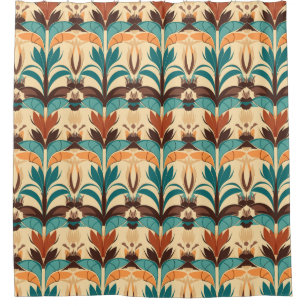 Mid-Century Modern Boho Shower Curtain