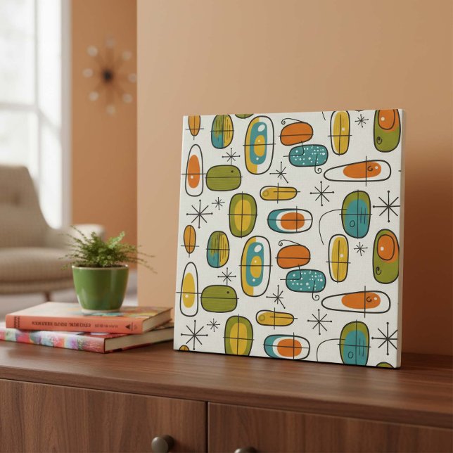 Mid-Century Modern Boomerang Pattern #9 ID1224 Ceramic Tile (Creator Uploaded)