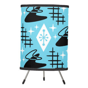 Mid Century Modern Boomerang Pattern Tripod Lamp