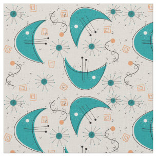 Mid-century Modern Boomerangs and Starbursts Fabric