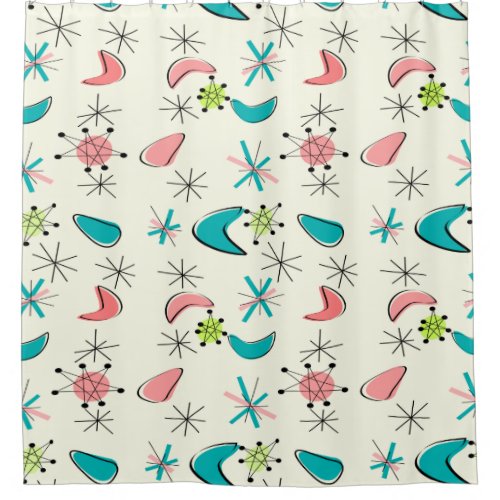 Mid-Century Modern Boomerangs ll  Shower Curtain
