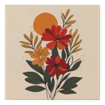 Mid-Century Modern Botanical Canvas Print