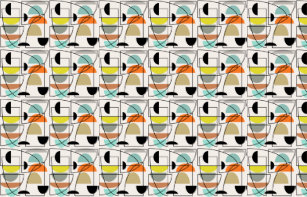 Mid Century Modern Fabric Zazzle Mid Century Modern Bowls Fabric