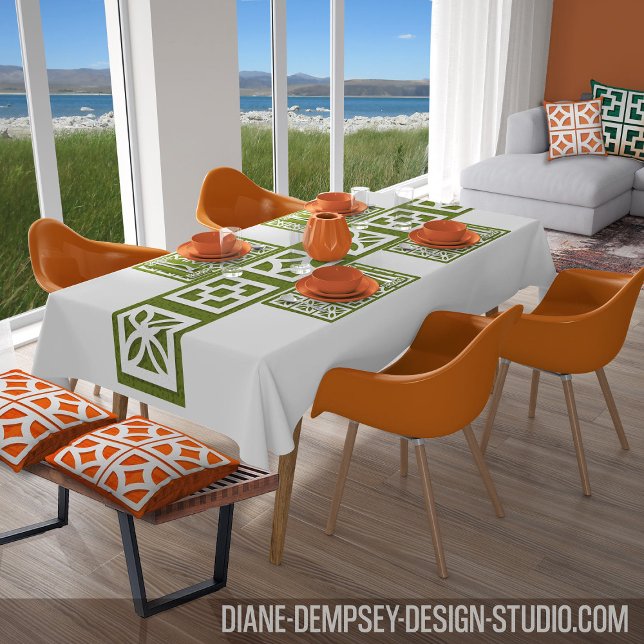Mid Century Modern Breeze Block Lime Place Mat (Creator Uploaded)