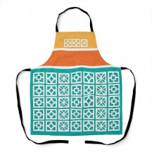 Mid-Century Modern Breeze Blocks Unisex Apron