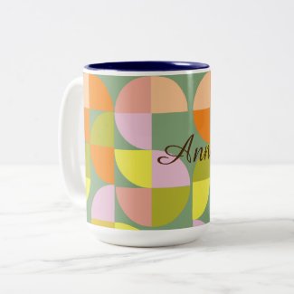 Mid Century Modern Bright Colorful Fresh Geometric