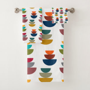 Mid-Century Modern Bright Minimalism  Bath Towel Set