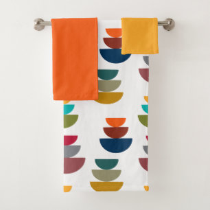 Mid-Century Modern Bright Minimalism Bath Towel Set