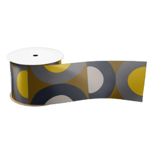 Mid-Century Modern Bronze Mustard Thunder Satin Ribbon