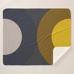 Mid-Century Modern Bronze Mustard Thunder Sherpa Blanket