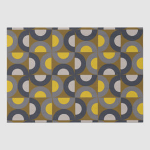 Mid-Century Modern Bronze Mustard Thunder Tissue Paper