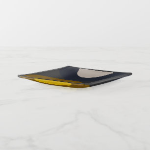 Mid-Century Modern Bronze Mustard Thunder Trinket Tray