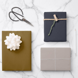 Mid-Century Modern Bronze Mustard Thunder    Wrapping Paper Sheets