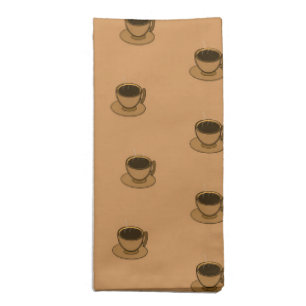 Mid Century Modern Brown Cozy Coffee Cup Cloth Napkin