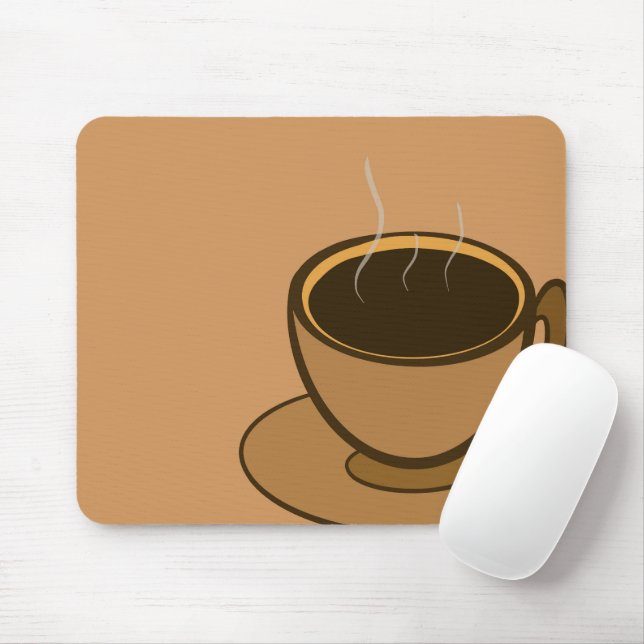 Mid Century Modern Brown Cozy Coffee Cup  Mouse Pad (With Mouse)