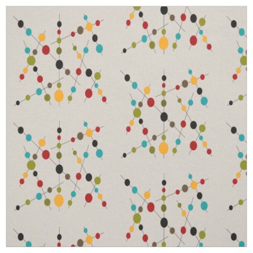 Mid-Century Modern Bubbles and Sticks Fabric