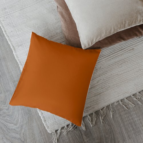 Mid_Century Modern Burnt Orange Throw Pillow