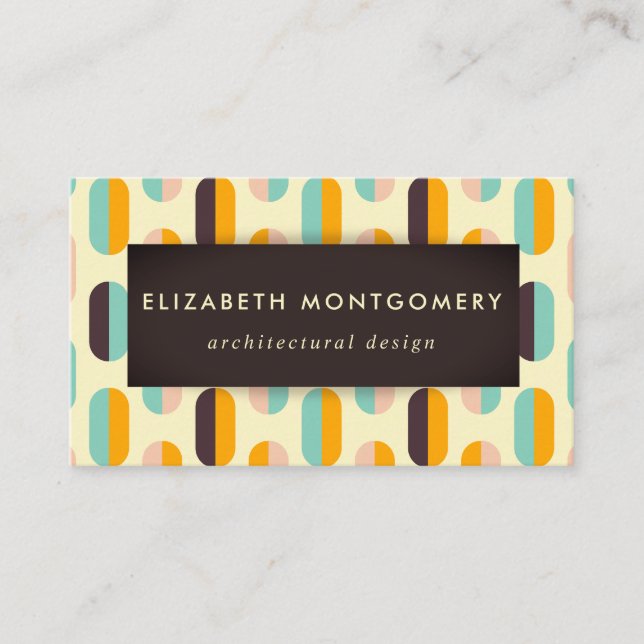 Mid Century Modern Business Card (Front)