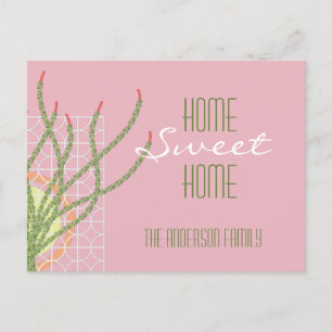 Mid Century Modern Cactus l Moving Announcement Postcard