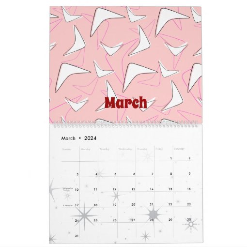 Mid Century Modern Calendar Zazzle