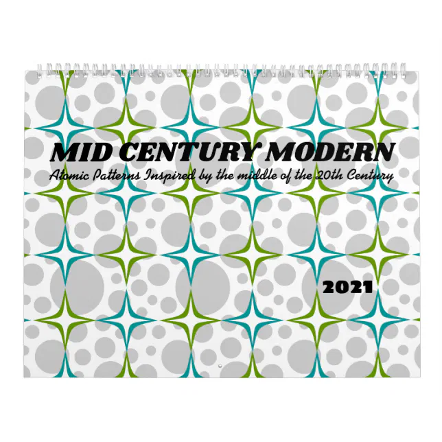 Mid Century Modern Calendar Zazzle