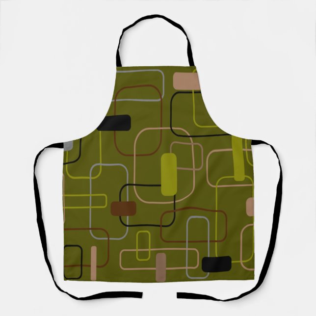 Mid-Century Modern Camouflage  Apron (Front)