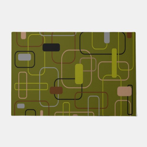 Mid_Century Modern Camouflage  Doormat