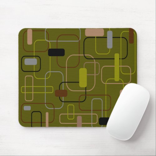 Mid_Century Modern Camouflage  Mouse Pad