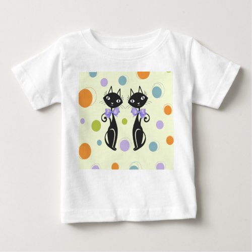 Mid Century Modern Cat Baby T_Shirt