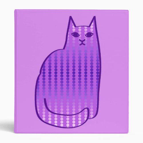 Mid_Century Modern Cat Orchid and Purple Binder