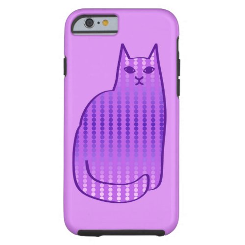 Mid_Century Modern Cat Orchid and Purple Tough iPhone 6 Case