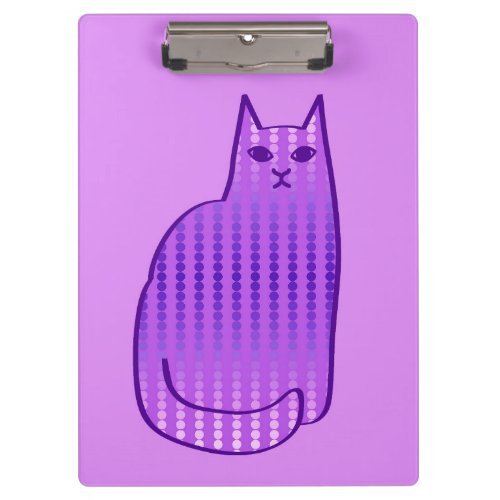 Mid_Century Modern Cat Orchid and Purple Clipboard