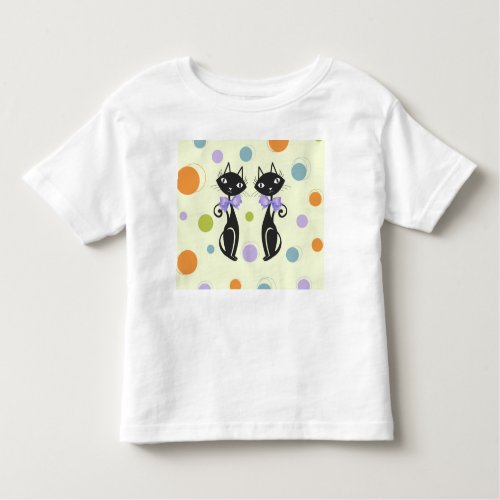 Mid Century Modern Cat Toddler T_shirt